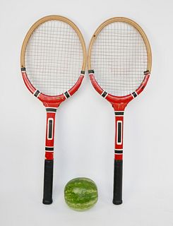 Pair of Oversized Tennis Racquets