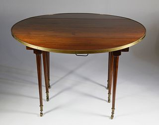 Late Louis XVI Brass Mounted Mahogany Extending Dining Table, Circa 1790-1800
