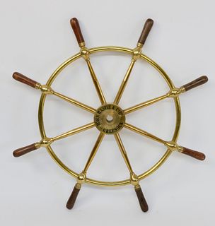 John Hastie & Co. Ltd Brass Yacht Ship's Wheel