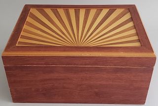 Craftsman Bench Sunburst Inlaid Cedar Humidor