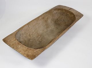 Carved Wood Dough Trough, 19th century
