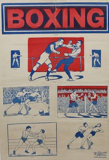 Willson's Printers Framed Boxing Poster