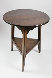 English Oak Cricket Table, Early 19th Century