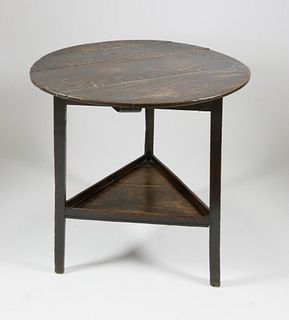 English Oak Cricket Table, Early 19th Century