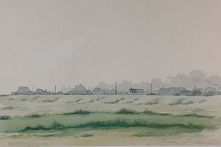 Watercolor on Paper "Foggy Cod Fish Park"