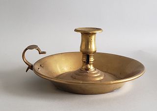 19th Century English Brass Chamberstick