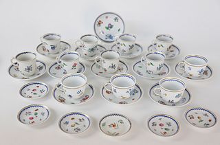 Richard Ginori Porcelain Cups and Saucers