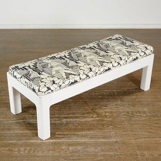 Modern bench, Raoul Dufy "La Tennis" fabric