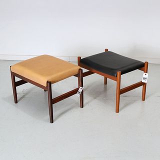 (2) Spottrup Mobler Danish modern stools