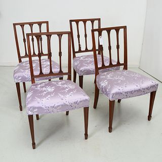 Set (4) antique Federal style mahogany chairs