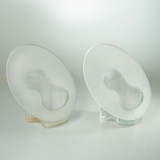 Timo Sarpaneva, pair Italian modern glass vases