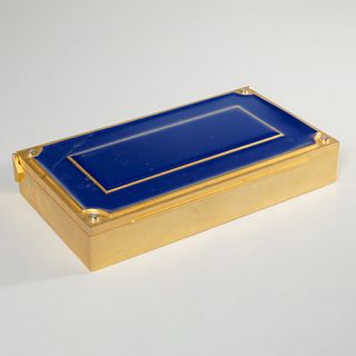 Vintage Gucci gold plated and enameled box