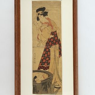Kikugawa Eizan, large woodblock print