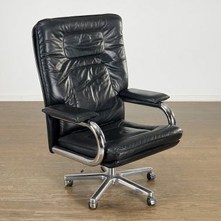 Pace Collection, leather, chrome executive chair