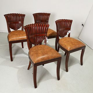 Set (4) Maitland-Smith fan back chairs