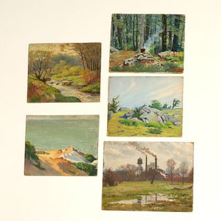 Charles Ethan Porter, (5) paintings
