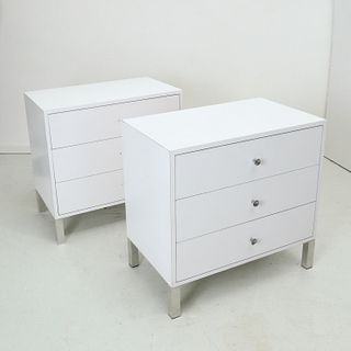 Pair Contemporary custom laminate chests