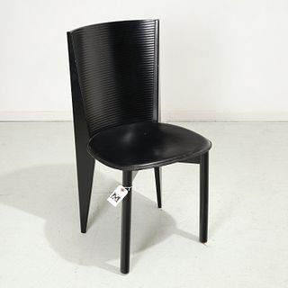 Calligaris Italian black lacquered side chair