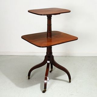 Regency style mahogany dumbwaiter table