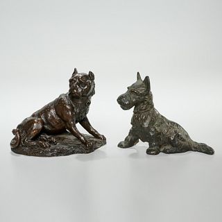 Marguerite Kirmse (manner), (2) bronze dogs