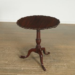 George III mahogany pie crust tea table
