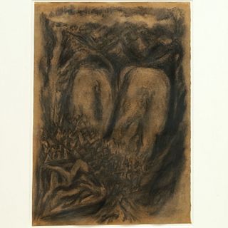 Bill Jensen, charcoal on paper, c. 1984-1985