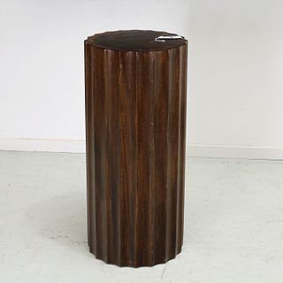 Dunbar, mahogany fluted column pedestal