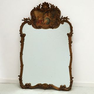 Louis XV style trumeau mirror