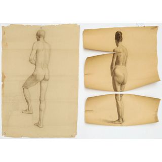 Charles Ethan Porter, (2) Nude figure drawings
