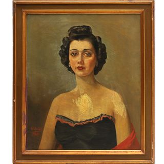 Dmitrios Kokotsis, portrait painting, 1940