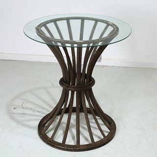 Contemporary steel wheat sheaf side table
