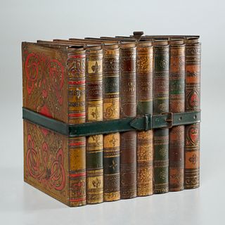 Huntley & Palmers book stack biscuit tin
