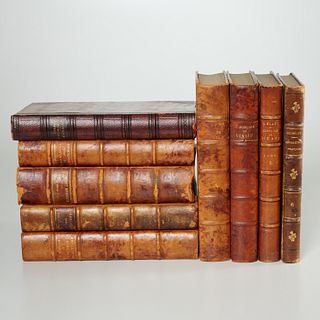 (9) Vols. leather bindings
