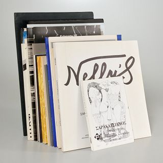 Collection of Greek artist exhibition catalogues