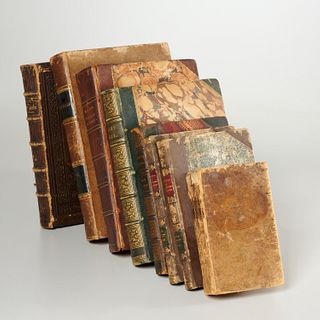 (8) Vols, 19th century leather bindings