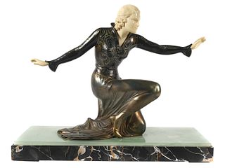 Art Deco Sculpture, Dancing Woman aft Preiss