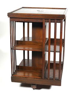 Antique Mission Revolving Oak Bookcase