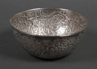 Antique Burmese Thai Silver Bowl