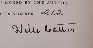 Willa Cather Signed First Edition
