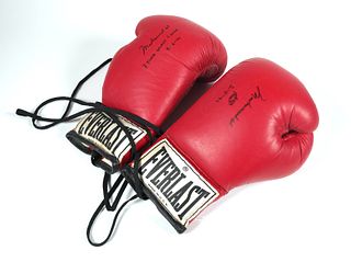 Pair Signed Muhammad Ali Boxing Gloves