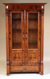 Victorian Mahogany Bookcase Cabinet
