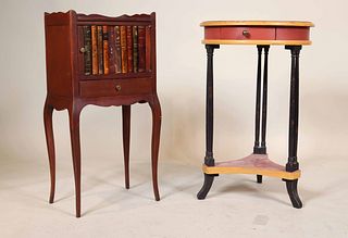 Two Book-Decorated Side Tables