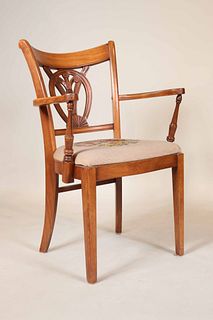 Provincial Carved Mahogany Armchair