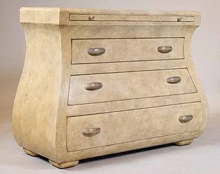 Contemporary Painted Bombe Chest of Drawers