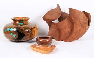 Four Wood Decorative Table Articles