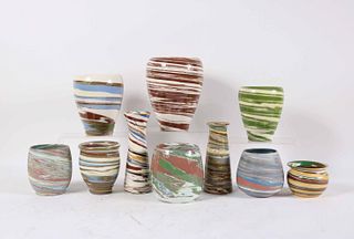 Ten Desert Sands Pottery Vases