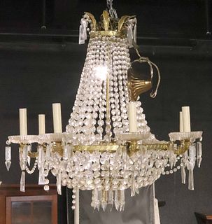 Neoclassical Style Eight Light Chandelier