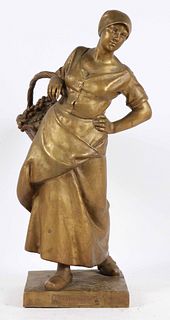 Antonin Larroux, Bronze Sculpture, La Vendangeuse
