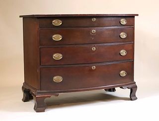 Federal Cherrywood Bowfront Chest of Drawers
