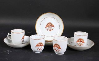 Four Chinese Export Teacups and Saucers